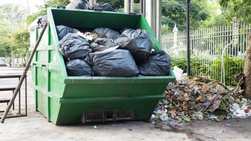 Recycling process in action for eco-friendly disposal